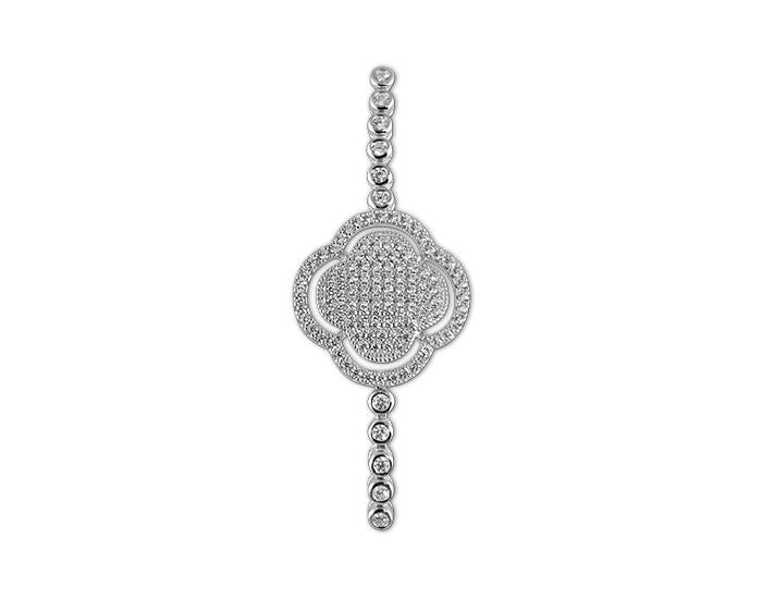 Sterling Silver Clover Tennis Bracelet - Mosaic Jewels