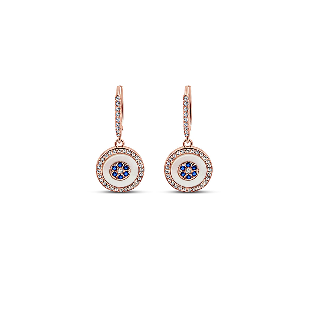 Sterling Silver Blue Eye Errings (Grace Collection) - Mosaic Jewels