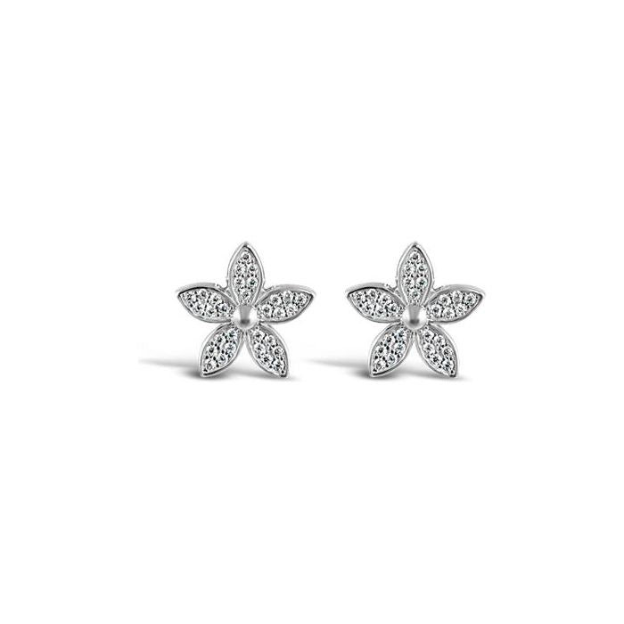 925 Silver Lily Flower Earrings - Mosaic Jewels
